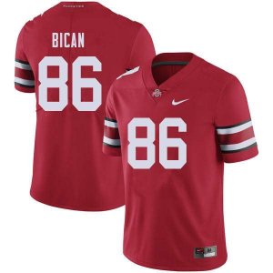 Men's Ohio State Buckeyes #86 Gage Bican Red Nike NCAA College Football Jersey Holiday WHV1844YG